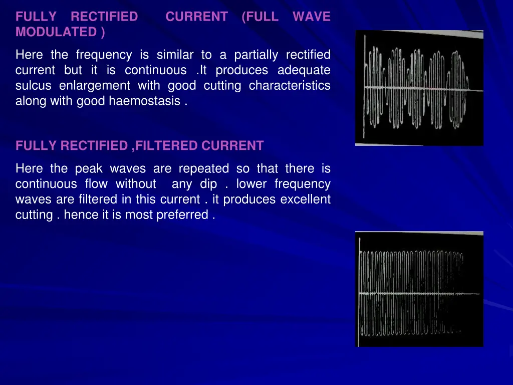 fully rectified current full wave modulated