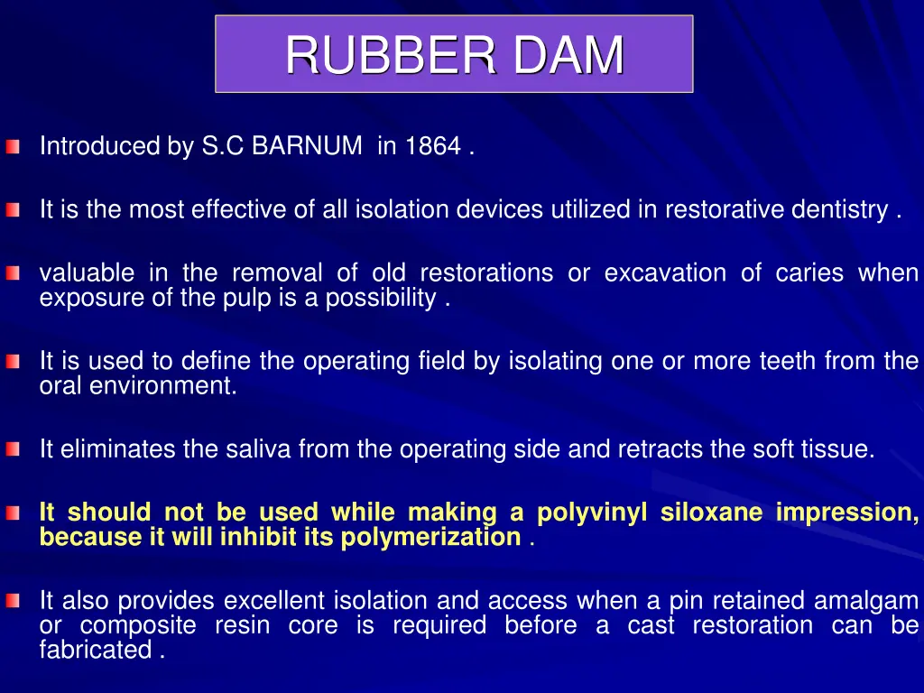 rubber dam