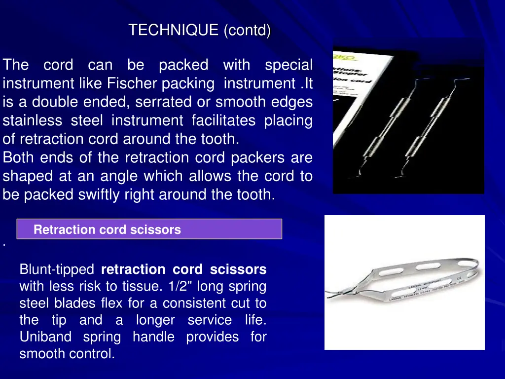 technique contd