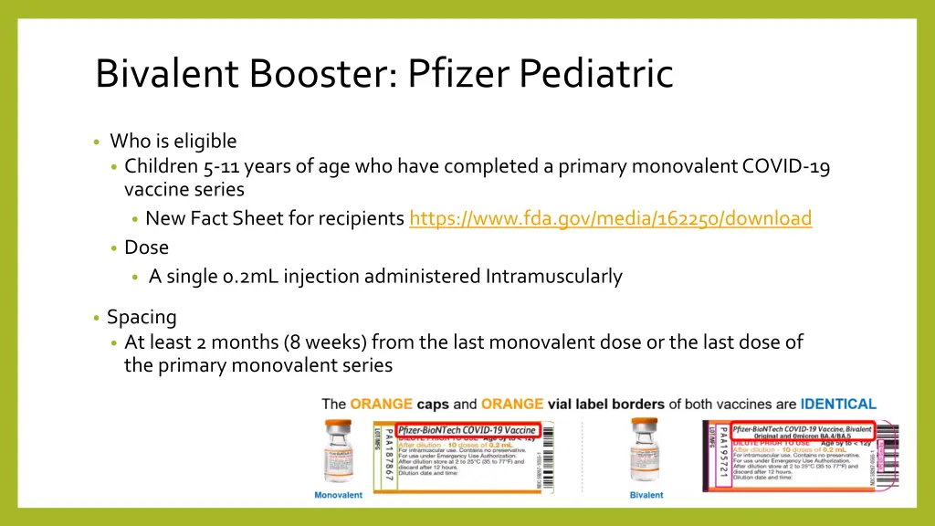 bivalent booster pfizer pediatric