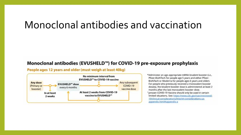 monoclonal antibodies and vaccination