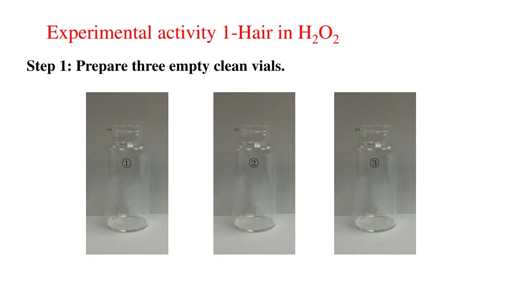 experimental activity 1 hair in h 2 o 2