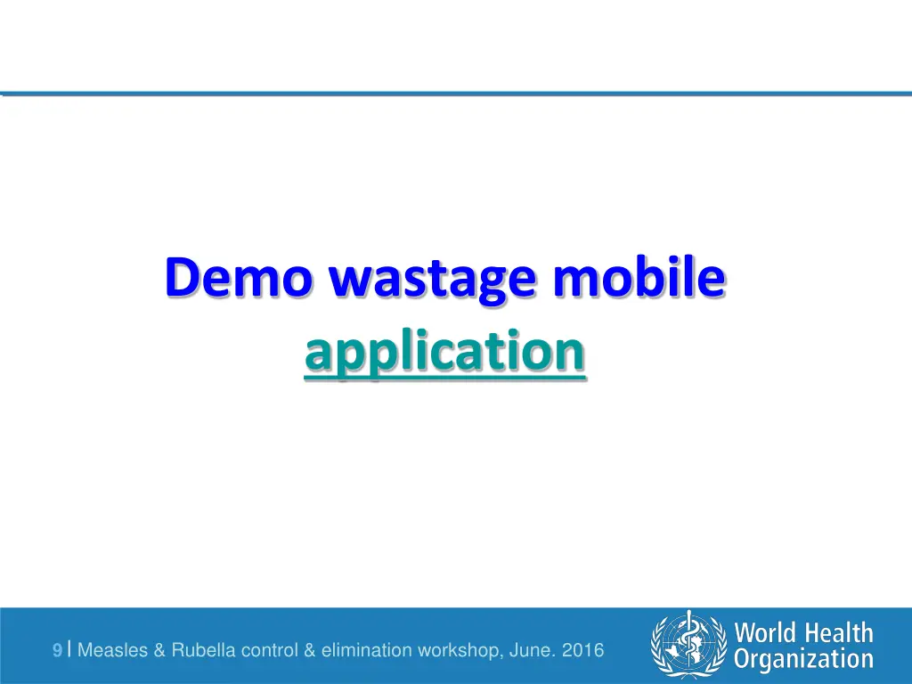 demo wastage mobile application