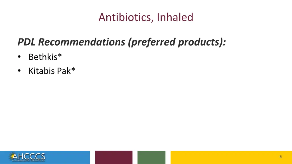 antibiotics inhaled