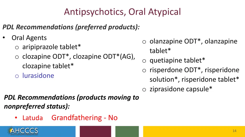 antipsychotics oral atypical