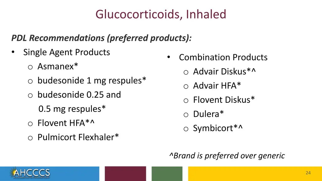 glucocorticoids inhaled