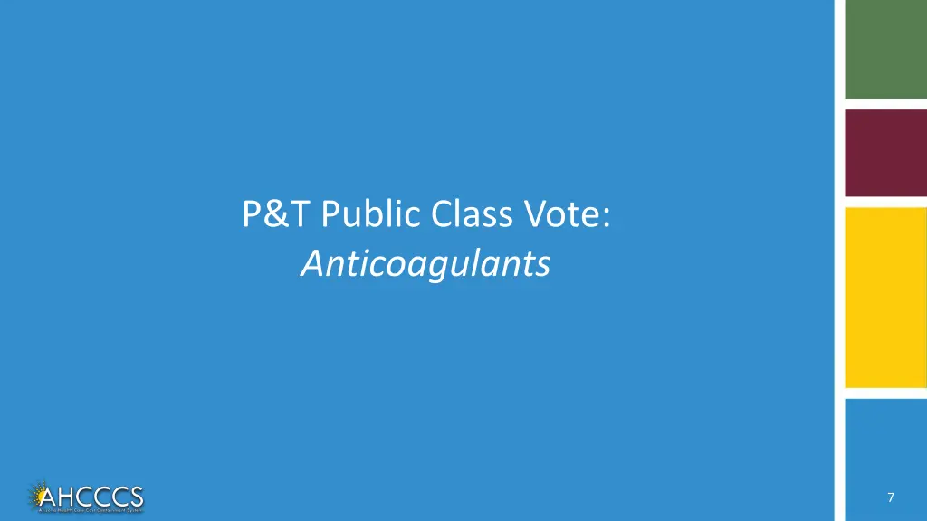 p t public class vote anticoagulants