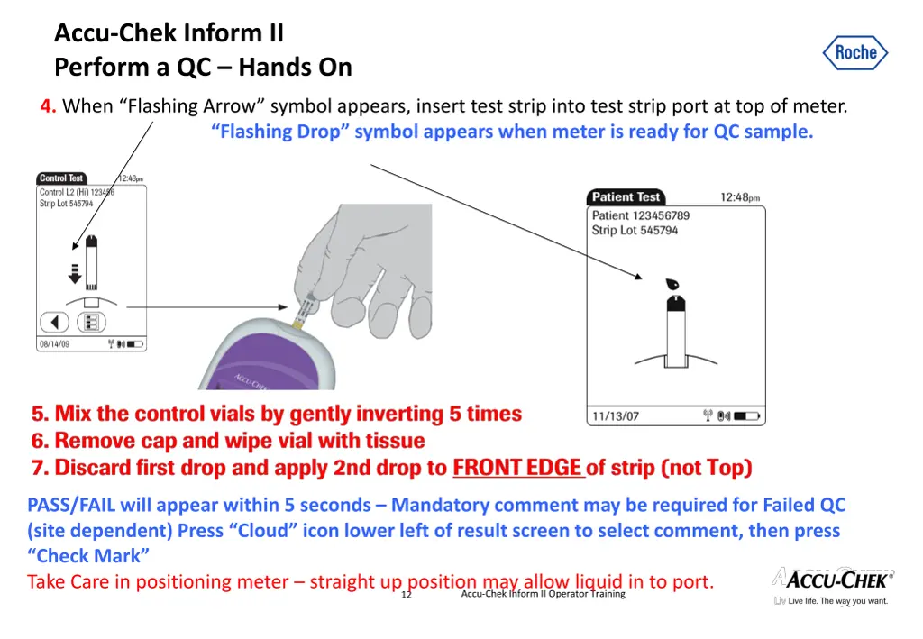 accu chek inform ii perform a qc hands on