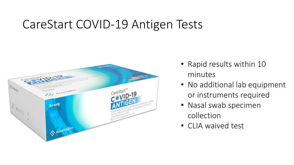 carestart covid 19 antigen tests