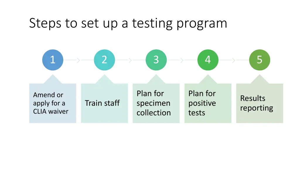 steps to set up a testing program