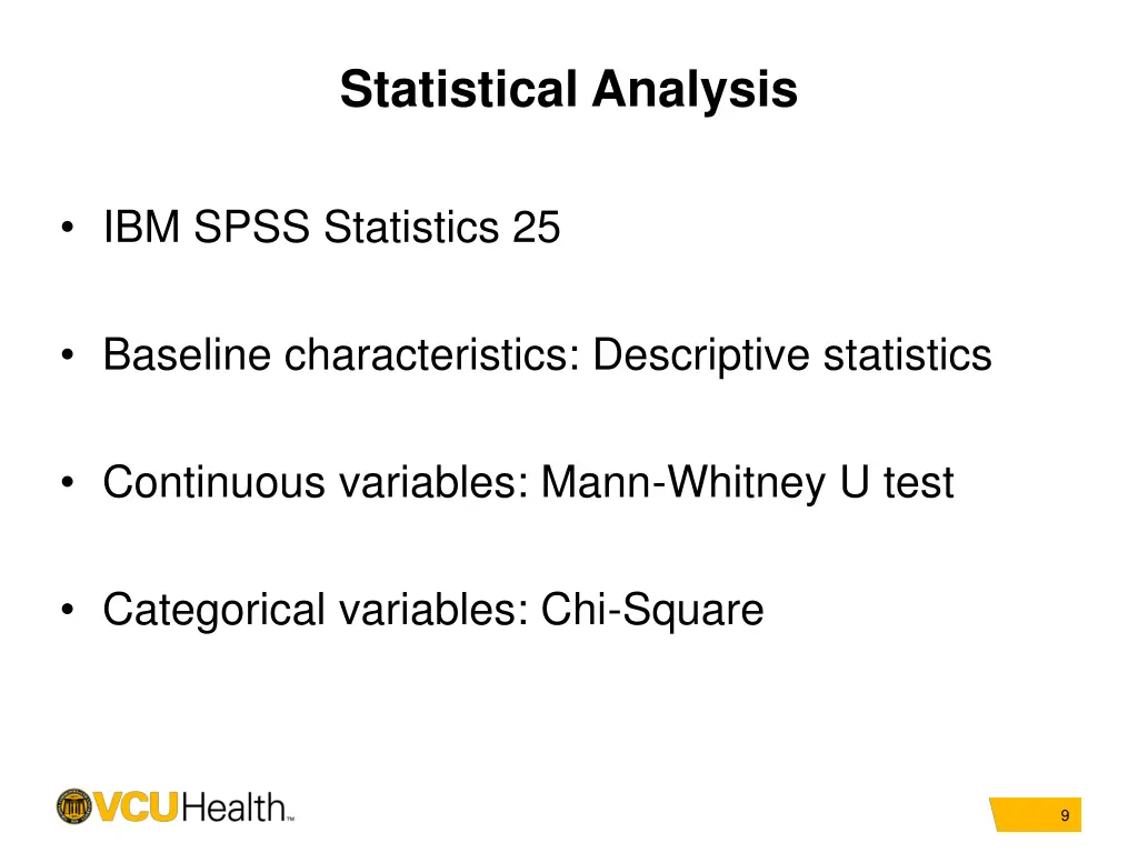 statistical analysis