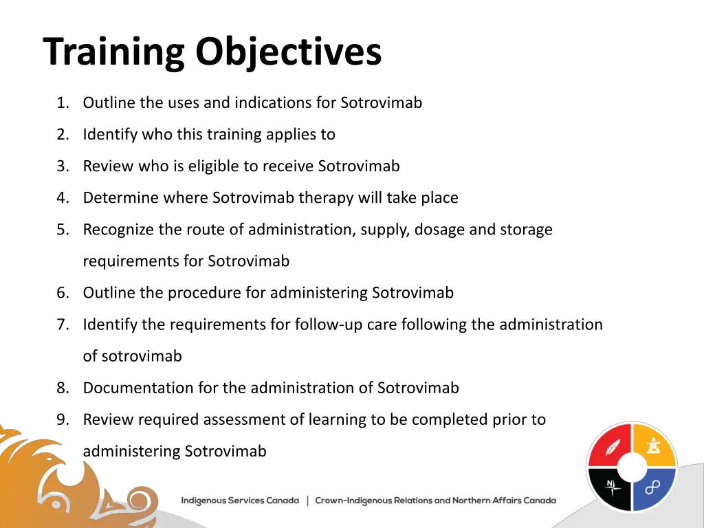 training objectives