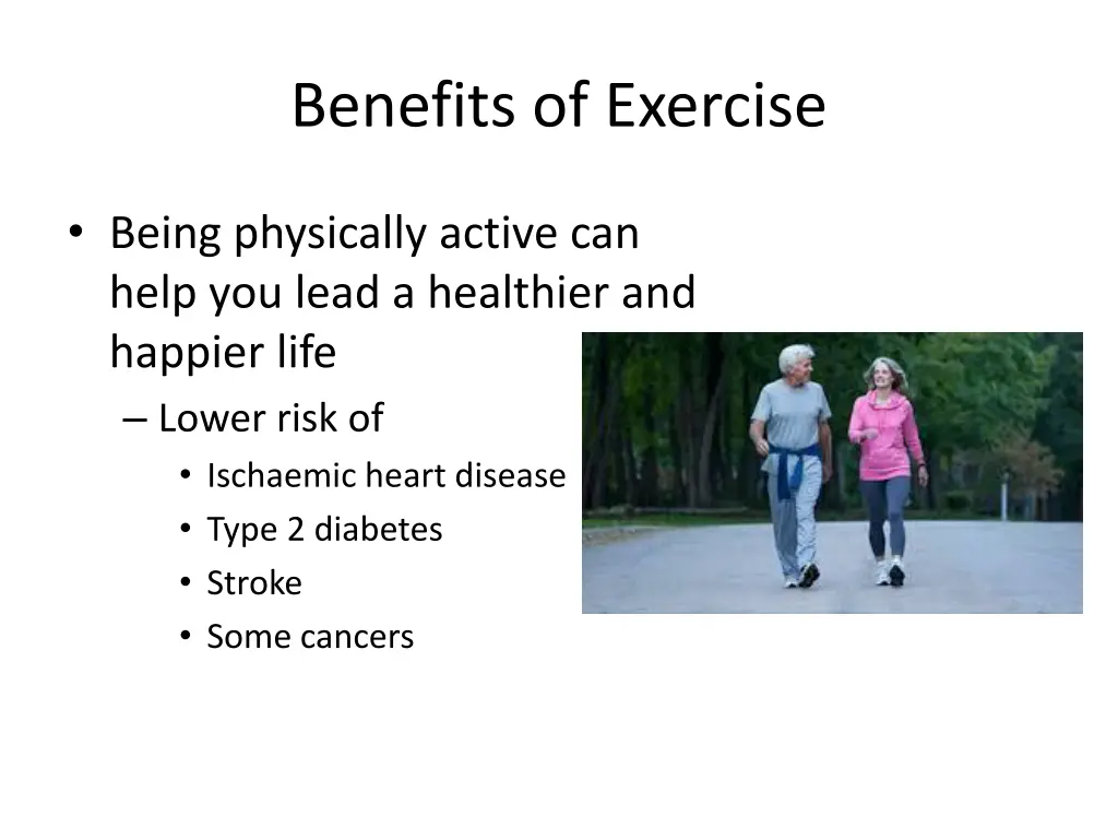 benefits of exercise