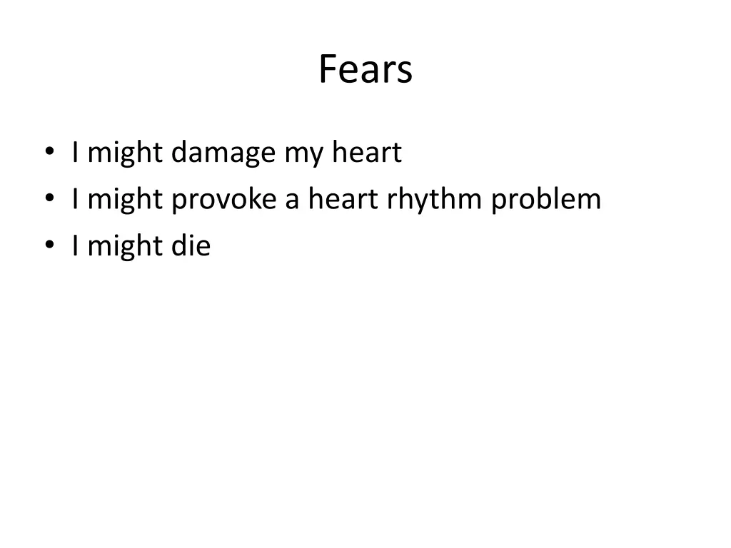 fears