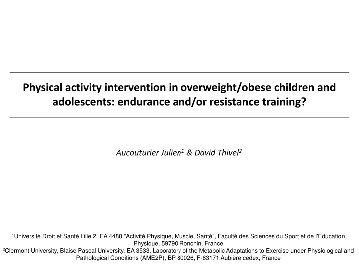 physical activity intervention in overweight