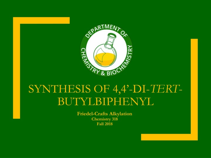 synthesis of 4 4 di tert butylbiphenyl friedel