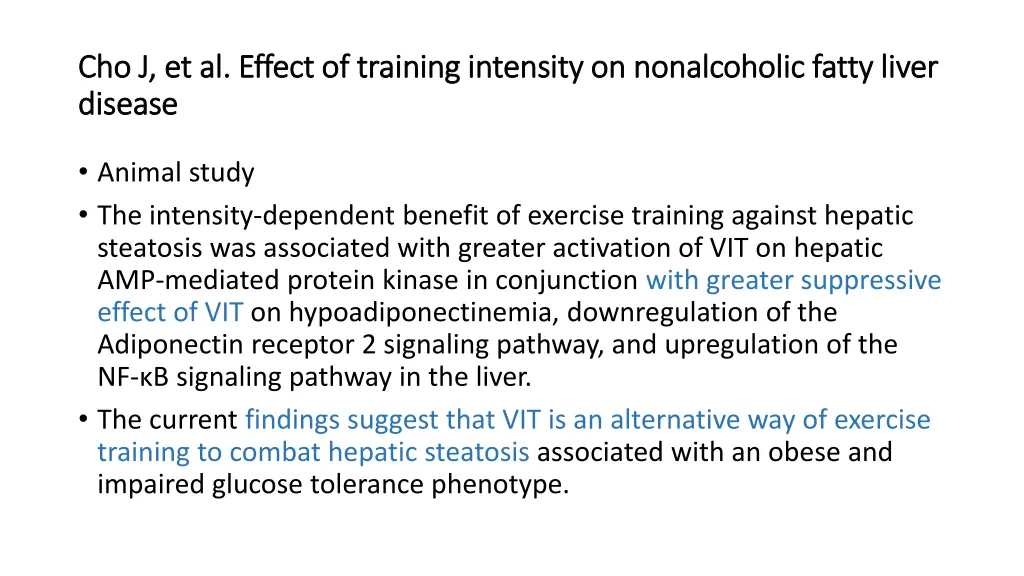 cho j et al effect of training intensity