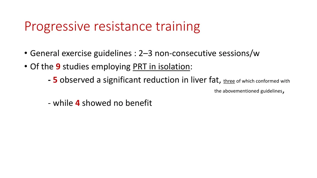 progressive resistance training