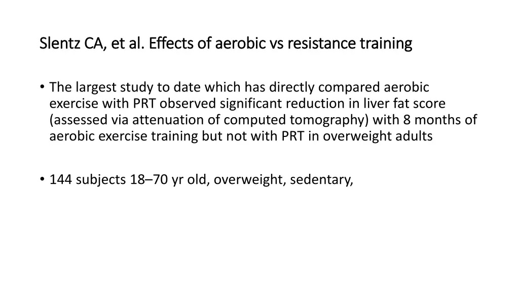 slentz slentz ca et al effects of aerobic