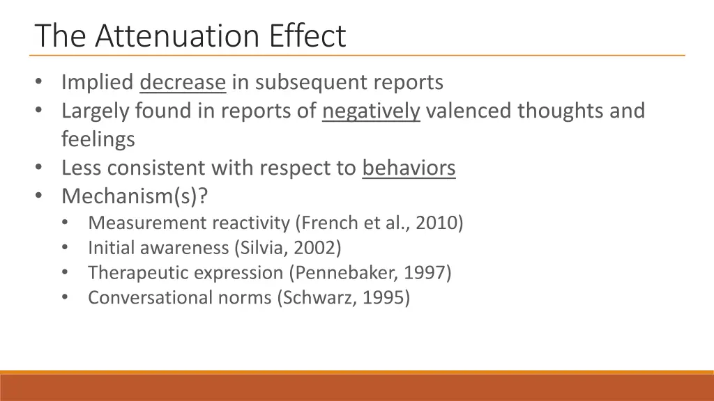 the attenuation effect