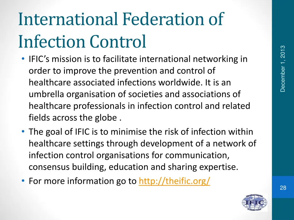 international federation of infection control