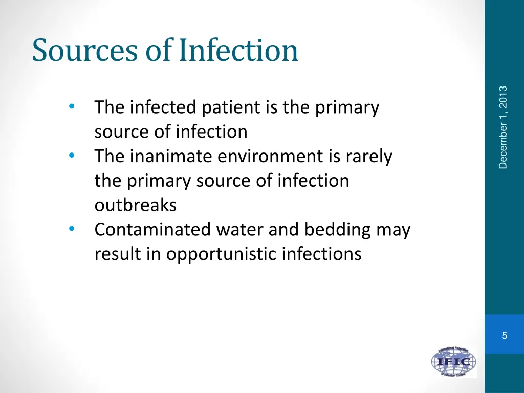 sources of infection