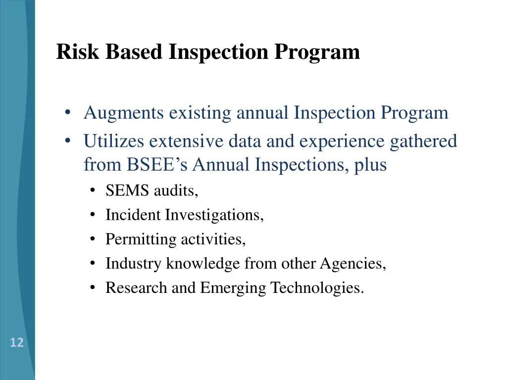 risk based inspection program 1