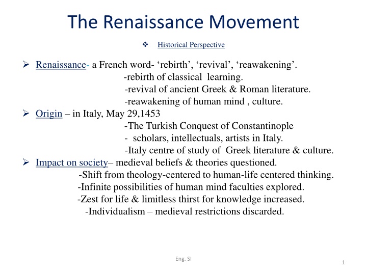 the renaissance movement