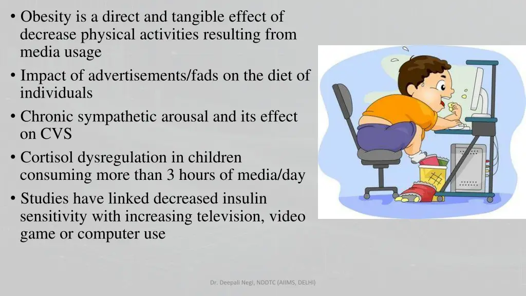 obesity is a direct and tangible effect