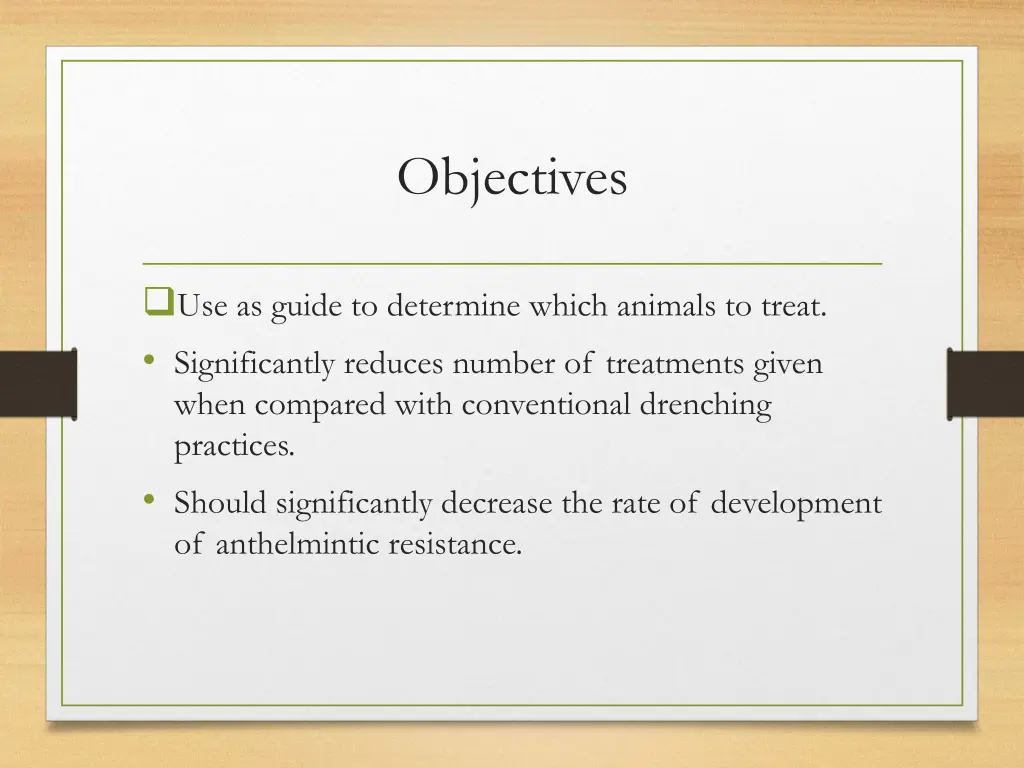 objectives