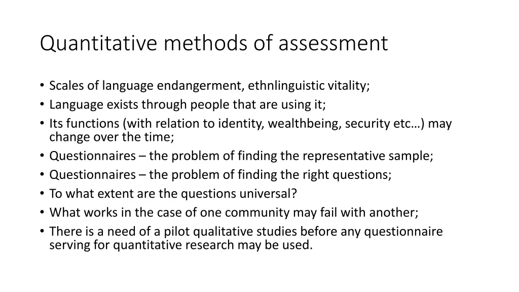 quantitative methods of assessment 1