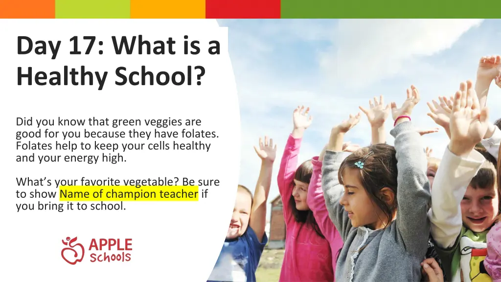 day 17 what is a healthy school