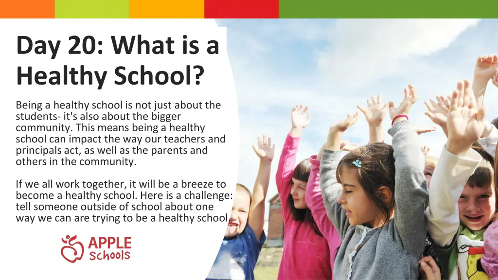 day 20 what is a healthy school