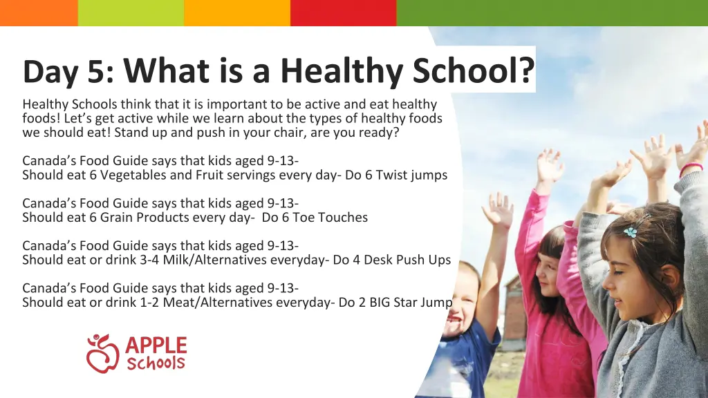 day 5 what is a healthy school