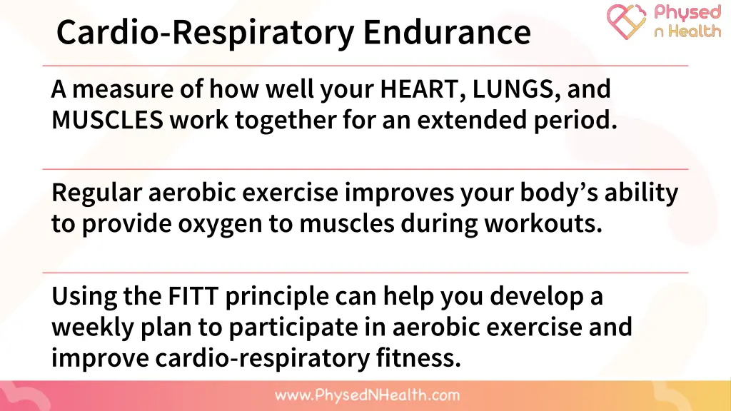 cardio respiratory endurance