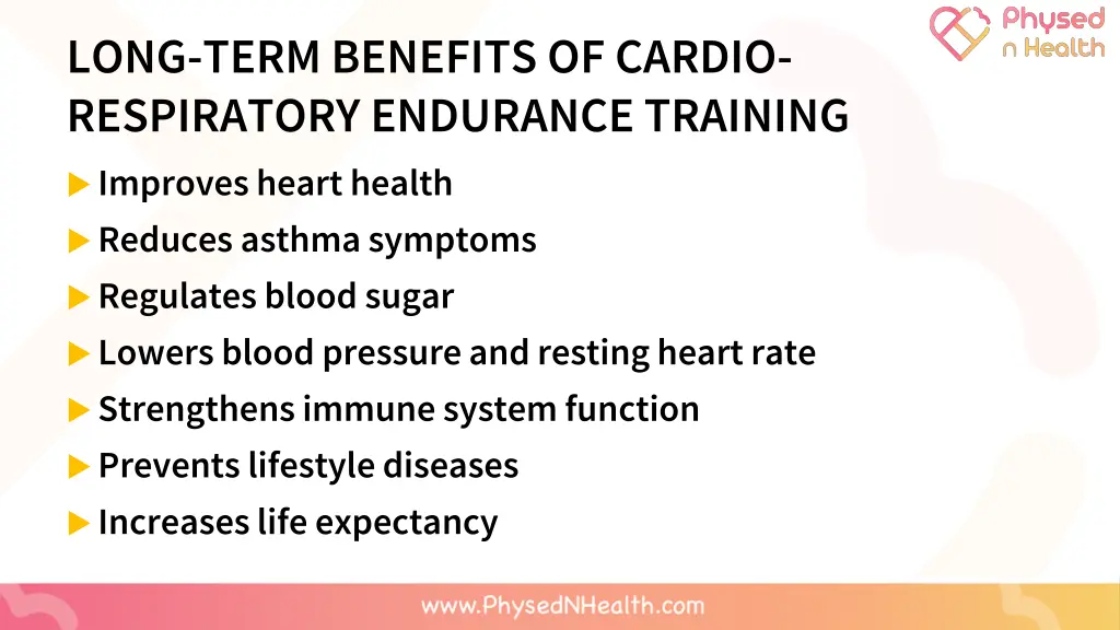 long term benefits of cardio respiratory