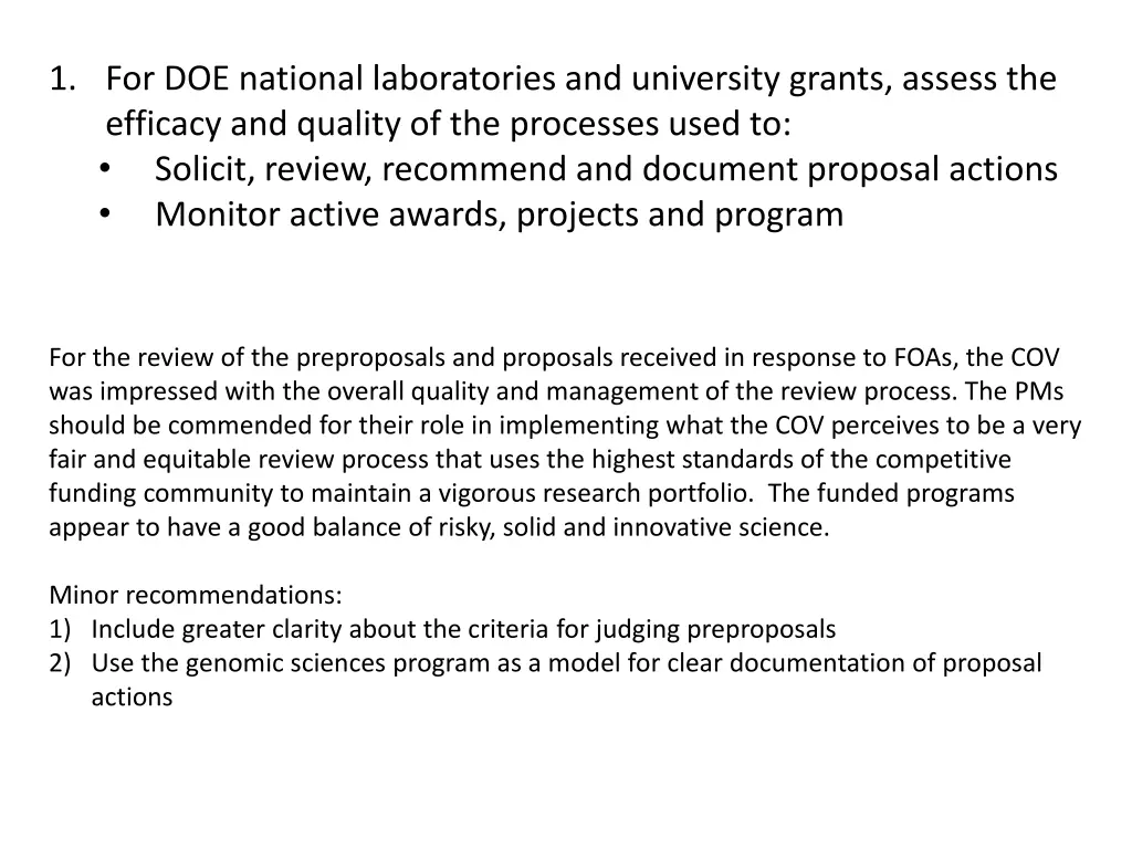 1 for doe national laboratories and university