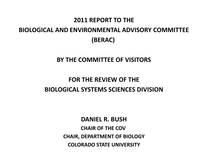 2011 report to the