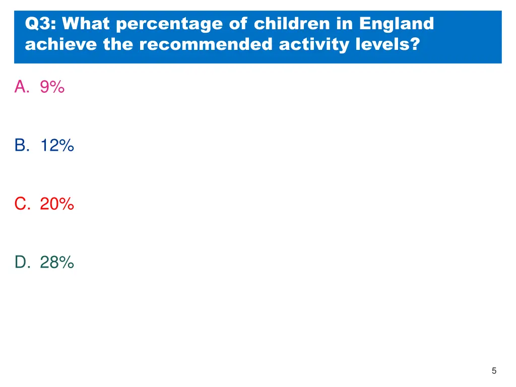 q3 what percentage of children in england achieve