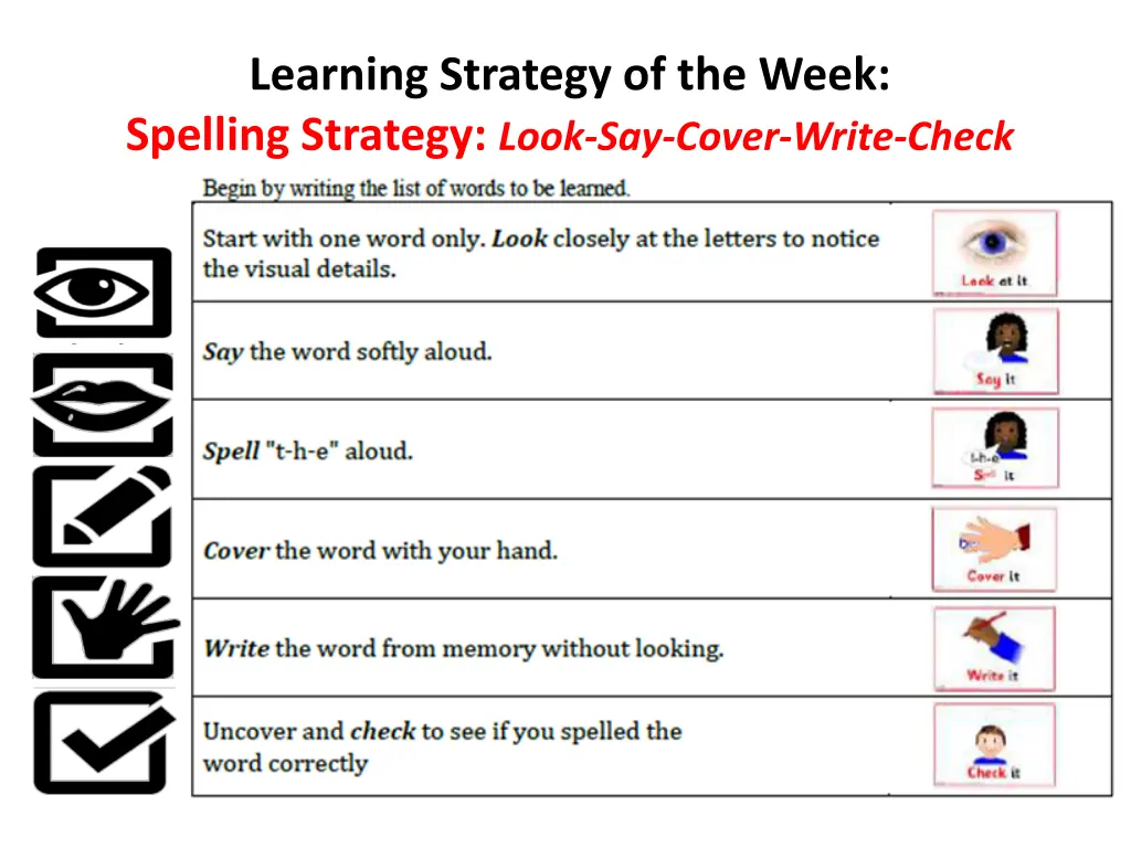 learning strategy of the week spelling strategy 2