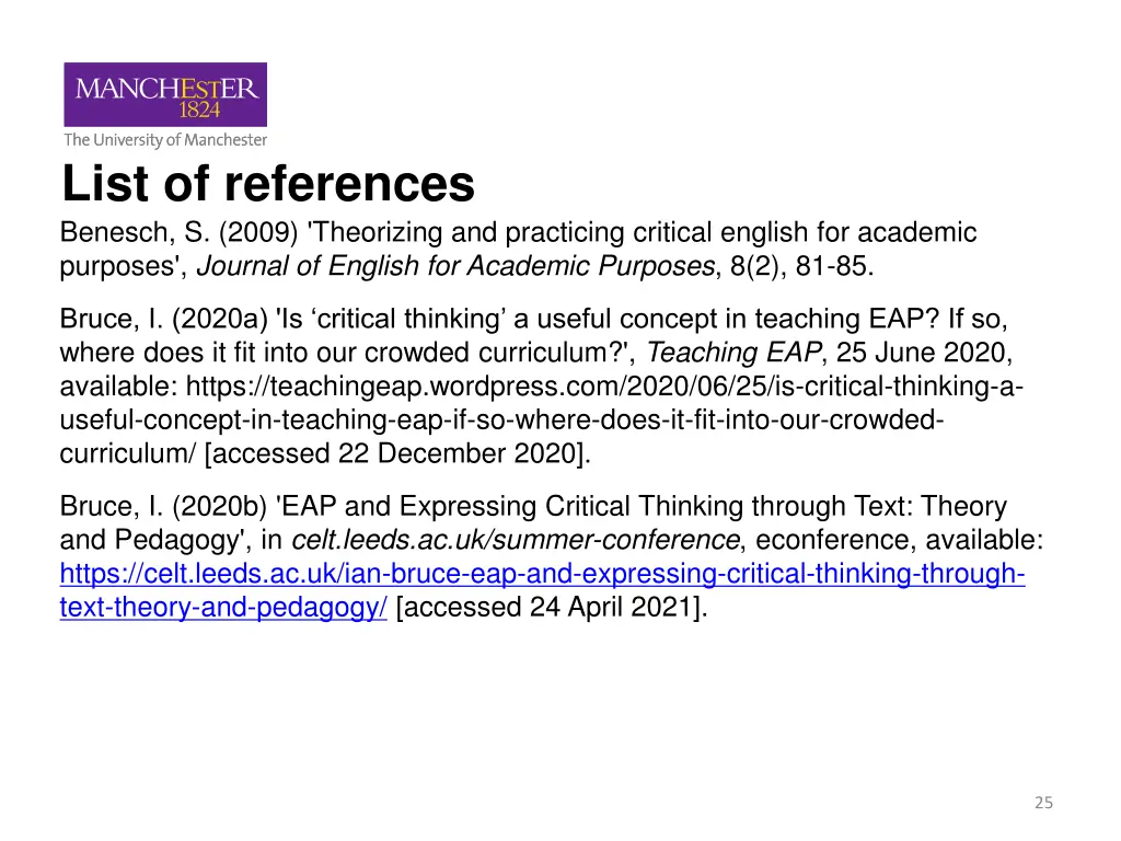 list of references benesch s 2009 theorizing