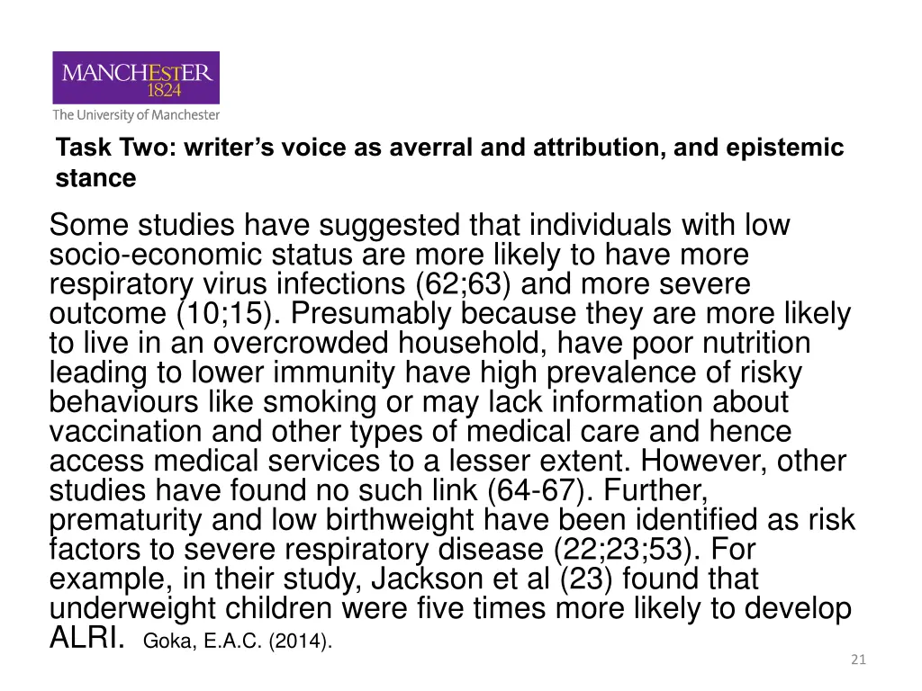 task two writer s voice as averral