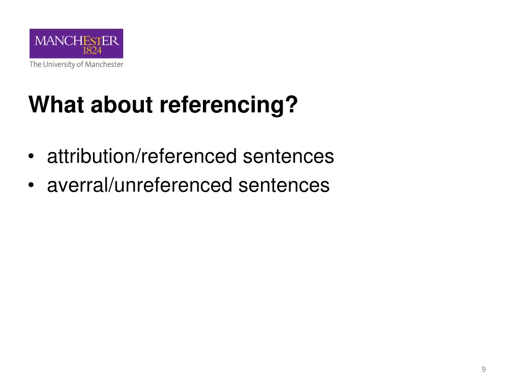 what about referencing