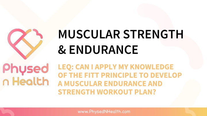 muscular strength endurance