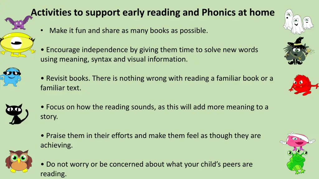 activities to support early reading and phonics