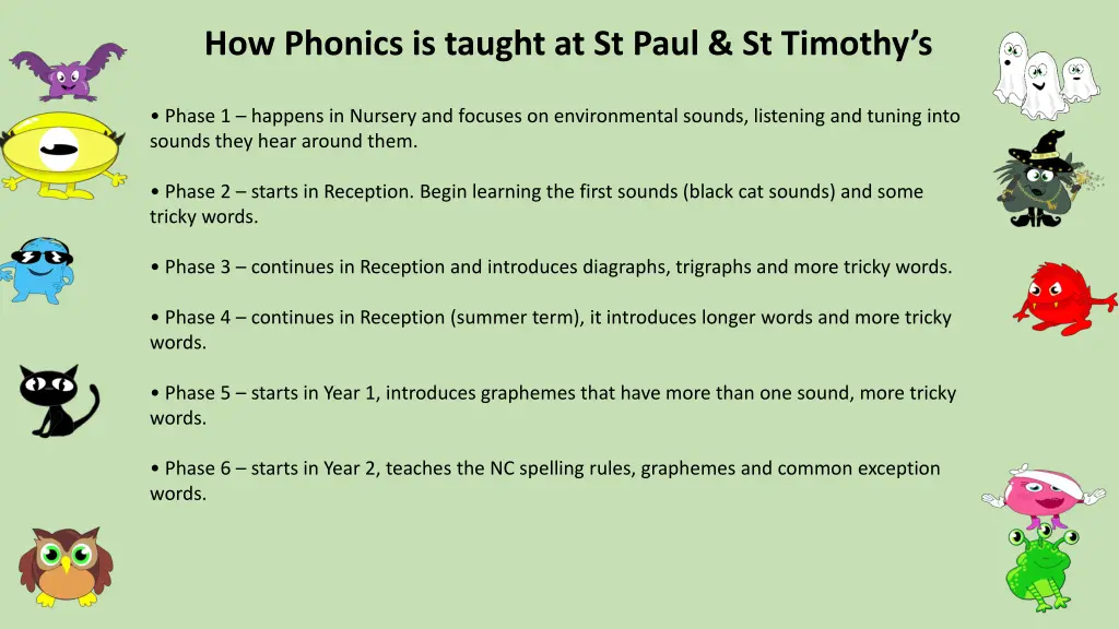 how phonics is taught at st paul st timothy s