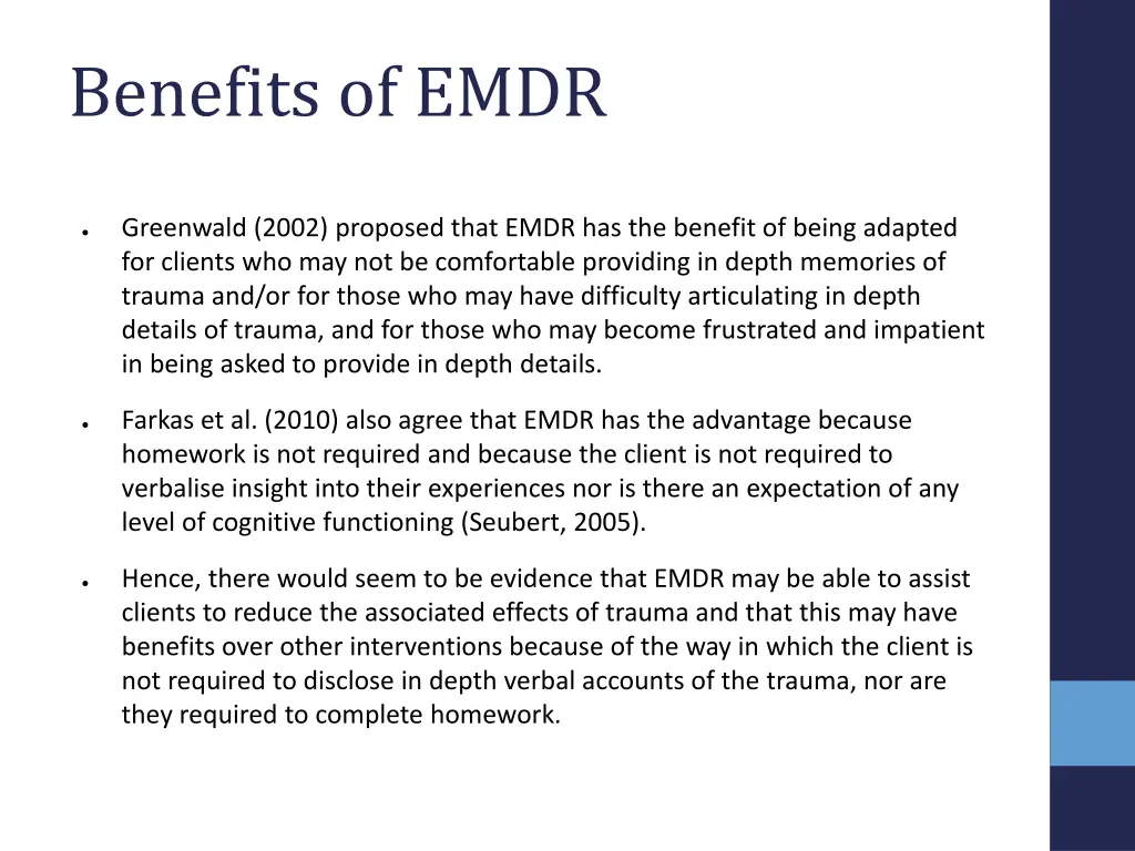 benefits of emdr