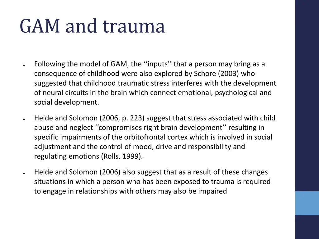 gam and trauma