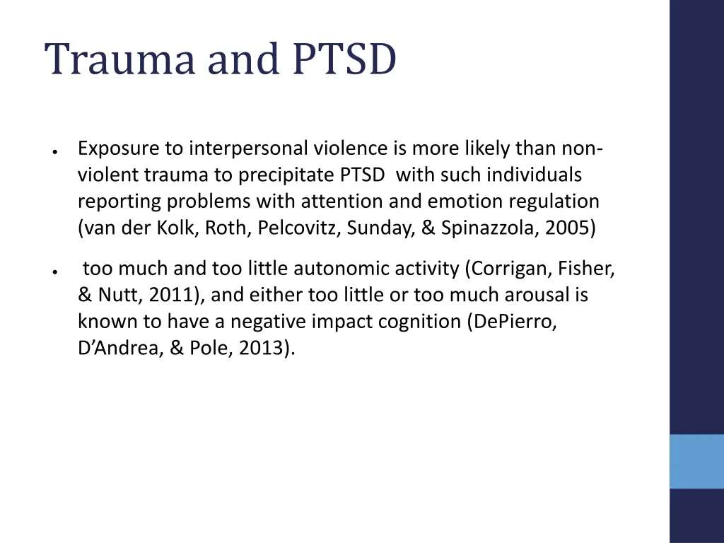 trauma and ptsd