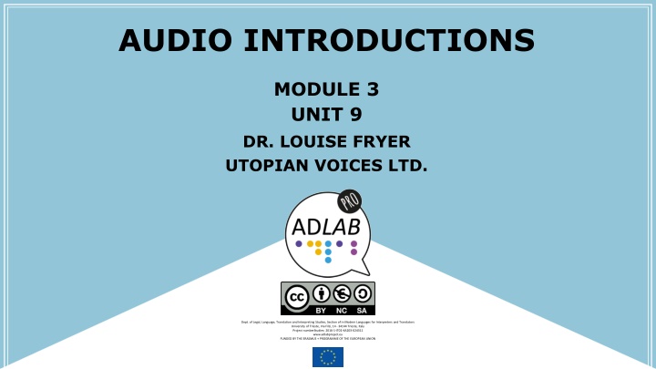 audio introductions